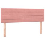 vidaXL Têtes de lit 2 Pièces Rose 72x5x78/88 cm Velours