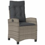 vidaXL Ensemble à manger de jardin 9 Pièces coussins gris résine tressée