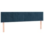 vidaXL Cadre de lit sans matelas bleu foncé 120x190 cm velours