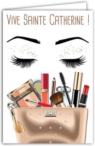 Carte sainte catherine bonne fête 25 novembre avec enveloppe blanche 12x17 5cm