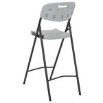 vidaXL Chaises de bar pliables 2 Pièces PEHD et acier Blanc