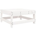vidaXL Salon de jardin 7 Pièces blanc bois de pin massif