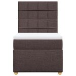 vidaXL Sommier à lattes de lit avec matelas Marron foncé 90x190 cm
