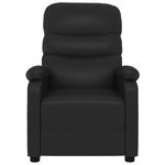 vidaXL Fauteuil électrique de massage Noir Similicuir
