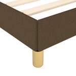 vidaXL Cadre de lit avec tête de lit marron foncé 140x190 cm Tissu