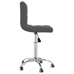 vidaXL Chaise pivotante de bureau Gris foncé Tissu