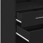 vidaXL Buffet haut noir 40x42 5x124 cm bois d'ingénierie