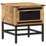 vidaXL Table de chevet 40x40x45 cm bois de manguier massif