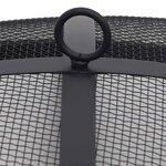 vidaXL Foyer extérieur avec gril en acier inoxydable 76 cm