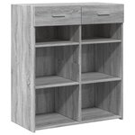 vidaXL Buffet sonoma gris 80x42 5x93 cm bois d'ingénierie