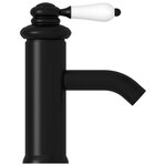 vidaXL Robinet de lavabo de salle de bain Noir 130x180 mm