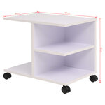 vidaXL Étagère à roulettes 50x35x42 cm Blanc