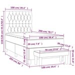 vidaXL Sommier à lattes de lit avec matelas Bleu foncé 100x200 cm