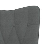 vidaXL Chaise à bascule Gris foncé Tissu