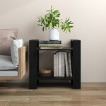 vidaXL Bibliothèque/Séparateur de pièce Noir 60x35x57 cm Pin massif