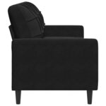 vidaXL Canapé à 3 places Noir 180 cm Velours