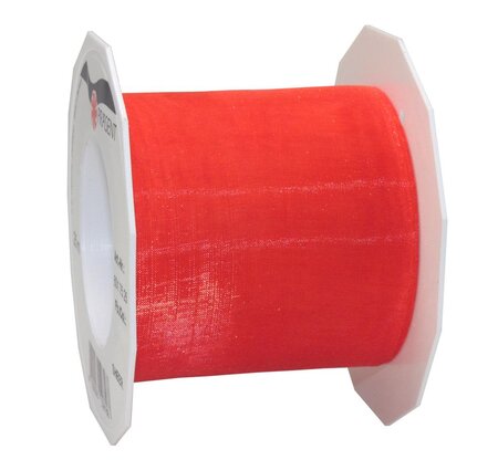 Organza sheer 25-m-rouleau 72 mm rouge