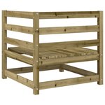 vidaXL Salon de jardin 5 Pièces bois de pin imprégné