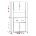 vidaXL Buffet haut Chêne marron Bois d'ingénierie