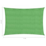 vidaXL Voile d'ombrage 160 g/m² Vert clair 2 5x4 m PEHD