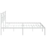 vidaXL Cadre de lit métal avec tête de lit blanc 200x200 cm
