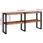 vidaXL Table console 160x33x75 cm en bois massif récupéré