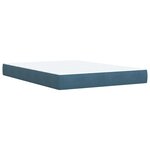 vidaXL Sommier à lattes de lit et matelas Bleu foncé 140x190cm Velours