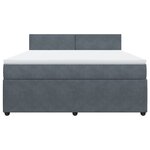 vidaXL Sommier à lattes de lit et matelas Gris foncé 180x200cm Velours