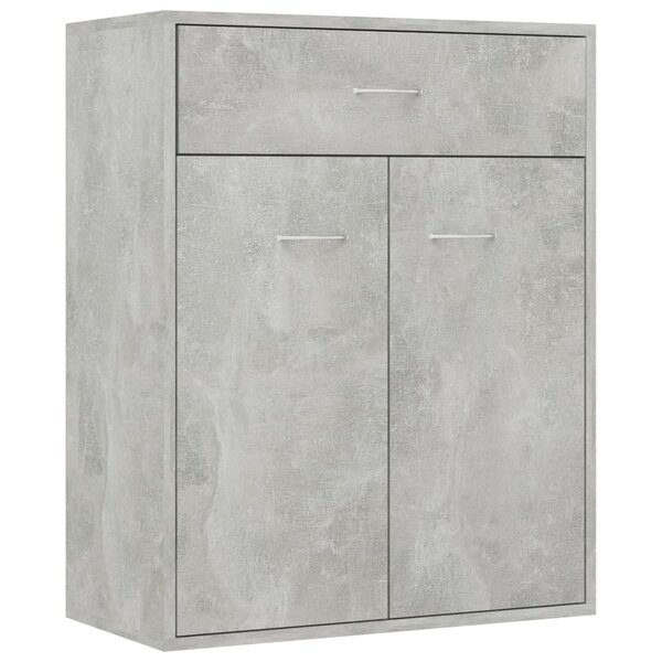vidaXL Buffet Gris béton 60x30x75 cm Bois d'ingénierie