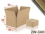 Lot de 100 cartons double cannelure 2w-34h format 250 x 250 x 250 mm