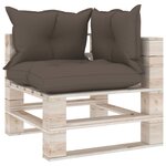 vidaXL Canapé d'angle palette de jardin avec coussins bois de pin