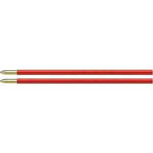 Lot de 2 recharges stylo take 4 pointe moyenne rouge schneider