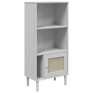 vidaXL Bibliothèque SENJA aspect de rotin blanc bois massif de pin