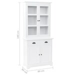 vidaXL Vaisselier avec 4 portes MDF et Bois de pin 80x40x180 cm