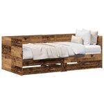 vidaXL Canapé avec tiroir Bois ancien Bois d'ingénierie 75 x 190 cm