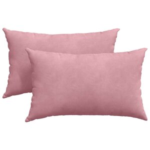 vidaXL Coussins de canapé 2 Pièces Rose 50 x 30 cm