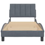 vidaXL Cadre de lit sans matelas gris foncé 90x190 cm velours