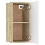 vidaXL Meubles TV 2 Pièces Blanc et chêne sonoma 30 5x30x60 cm Aggloméré