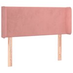 vidaXL Tête de lit avec oreilles Rose 83x16x78/88 cm Velours