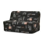 Banquette BZ - Tissu Noir - 143 x 97 x 89 cm - Joe