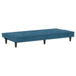 vidaXL Canapé-lit avec porte-gobelets bleu velours