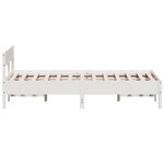 vidaXL Cadre de lit sans matelas blanc 140x190 cm bois de pin massif