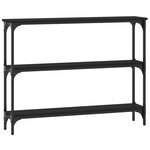 vidaXL Table console noir 100x22 5x75 cm bois d'ingénierie