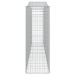 vidaXL Paniers à gabions arqués 3 Pièces 400x50x140/160 cm Fer galvanisé