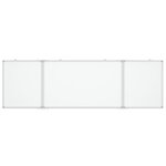 Tableau magnétique panneau écriture école maison bureau pliable 200 x 60 x 1 7 cm aluminium 02_0045530