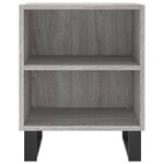 vidaXL Table de chevet sonoma gris 40x30x50 cm bois d'ingénierie