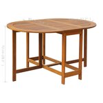 vidaXL Mobilier à dîner d'extérieur pliable 5 Pièces Bois d'acacia solide