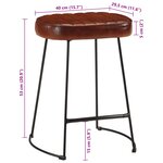 vidaXL Tabourets de bar lot de 2 marron foncé 40x29 5x53 cm
