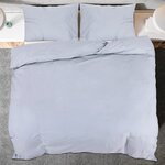 vidaXL Ensemble de housse de couette Gris 140x200 cm Coton