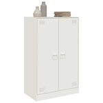 vidaXL Buffet blanc 67x39x107 cm acier